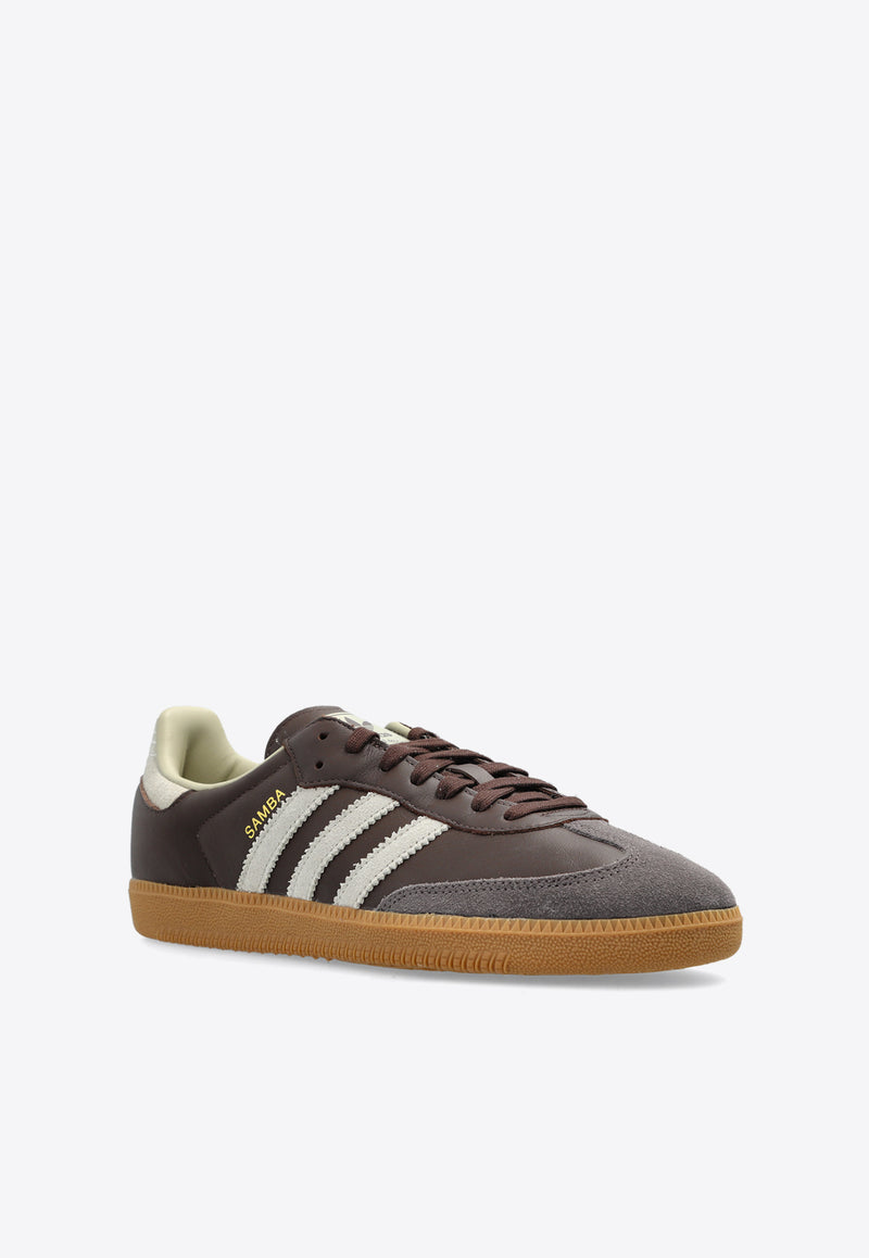 Adidas Originals Samba OG Low-Top Sneakers ID1481 0-BROWN PUTGRE GOLDMT