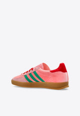 Adidas Originals Gazelle Indoor Velvet Low-Top Sneakers JI2713 0-COUGRN GLOPNK GUM3