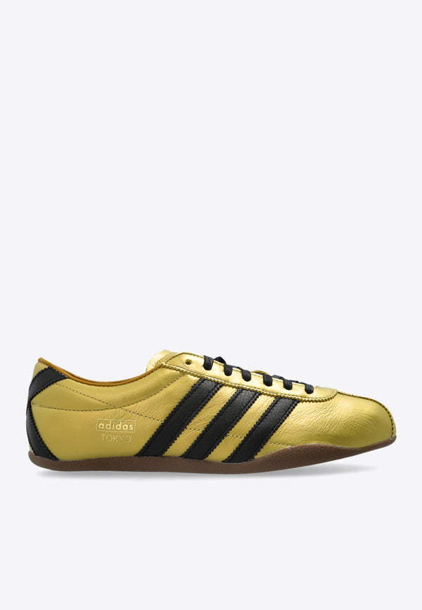 Adidas Originals Tokyo Metallic Leather Low-Top Sneakers JQ2156 0-GOLDMT CBLACK PREBRO