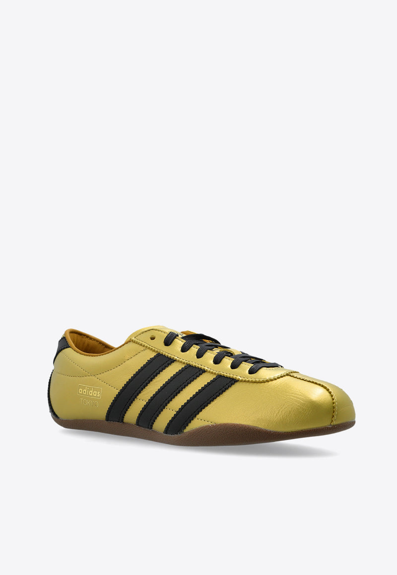 Adidas Originals Tokyo Metallic Leather Low-Top Sneakers JQ2156 0-GOLDMT CBLACK PREBRO