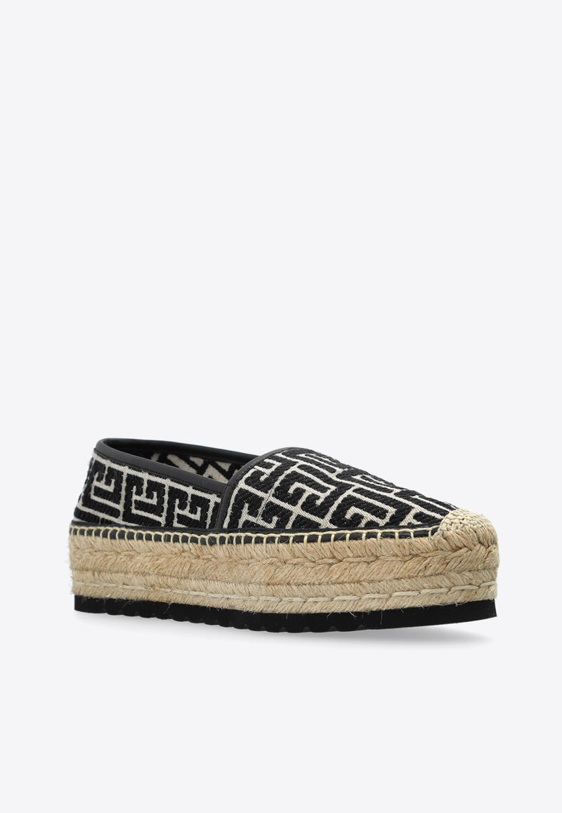 Balmain Monogram Platform Espadrilles EN1UG866 TJMA-GFE