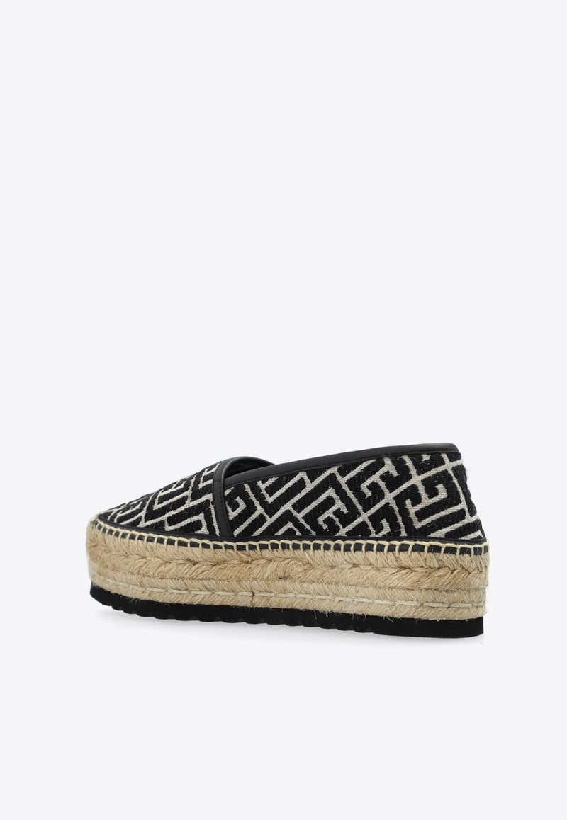 Balmain Monogram Platform Espadrilles EN1UG866 TJMA-GFE