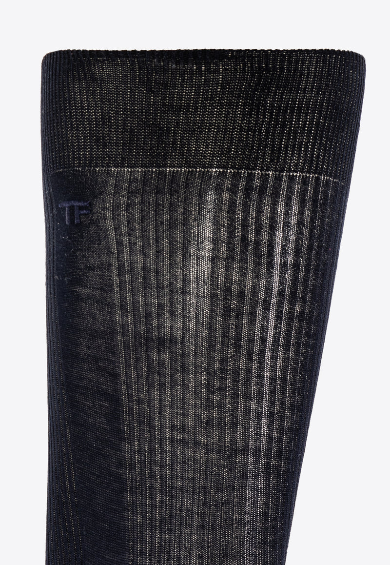 Tom Ford Logo Rib-Knit Socks KKS001 YMC003S23-HB900