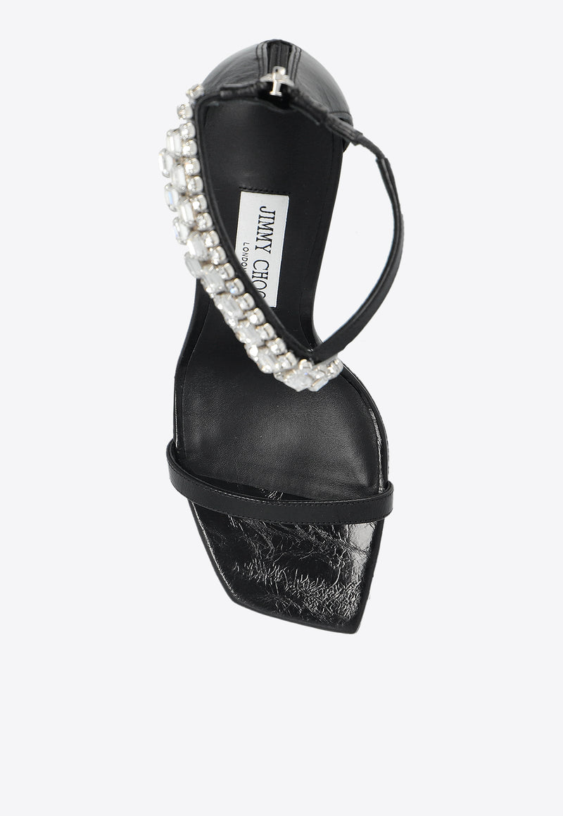 Jimmy Choo Verity 100 Crystal Embellished Sandals Black VERITY SANDAL 100 BYK-BLACK