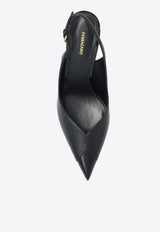 Salvatore Ferragamo 70 Slingback with Contrasting Inlays 01J364 EGNA 70 779809-NERO