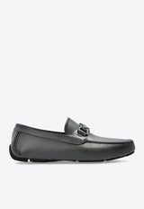 Salvatore Ferragamo Driver Gancini-Buckle Loafers 02C398 PARIGI NEW 778797-DARK RAIN