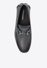 Salvatore Ferragamo Driver Gancini-Buckle Loafers 02C398 PARIGI NEW 778797-DARK RAIN