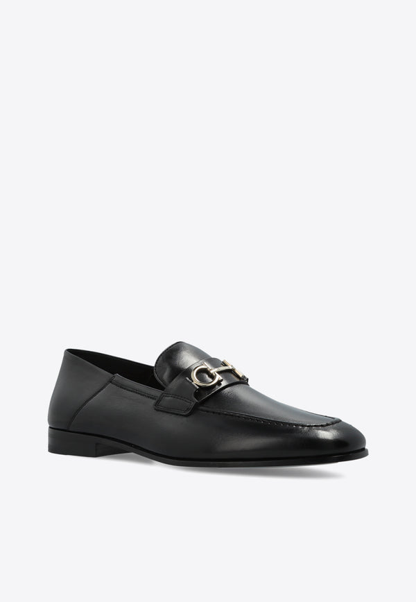 Salvatore Ferragamo Hybrid Gancini-Buckle Loafers 029264 BIARRITZ 778971-NERO