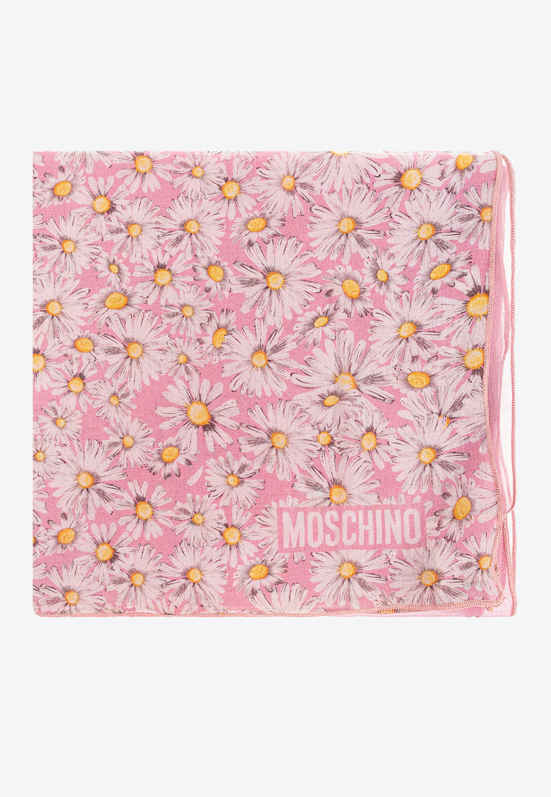 Moschino Floral-Printed Silk Scarf 03150 M3249-003