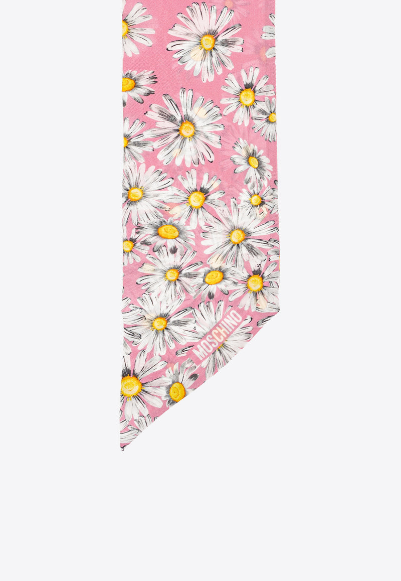 Moschino Floral-Printed Silk Scarf 03242 M3252-003