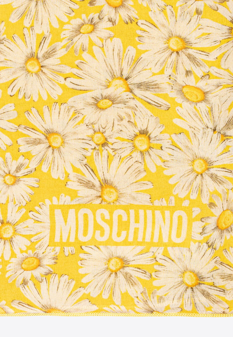 Moschino Floral-Printed Silk Scarf 03150 M3249-001