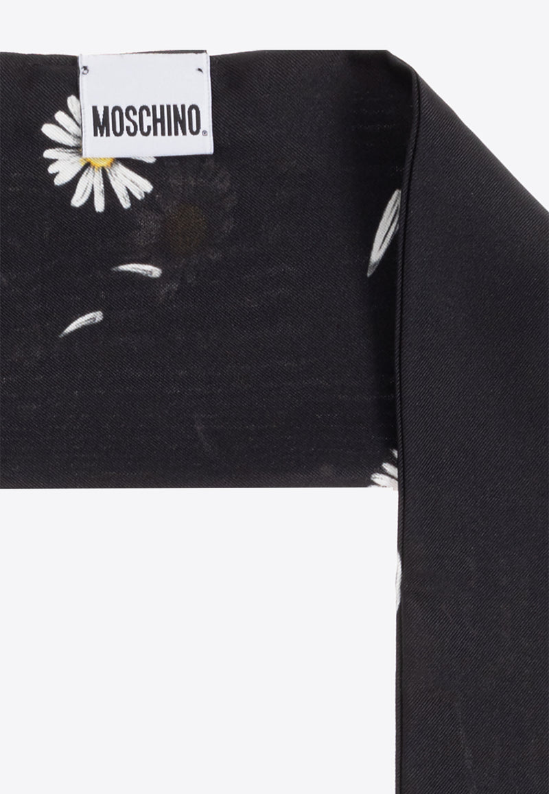 Moschino Floral-Printed Silk Scarf 03242 M3252-004