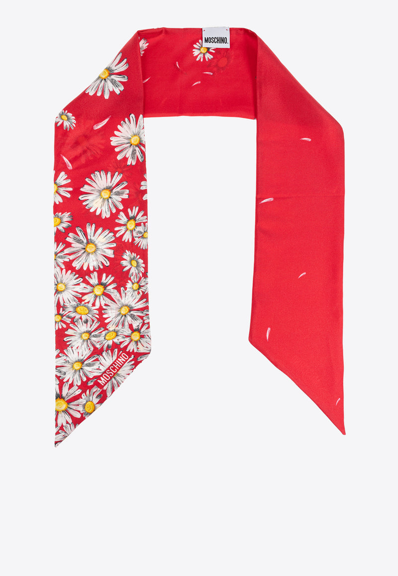 Moschino Floral-Printed Silk Scarf 03242 M3252-002