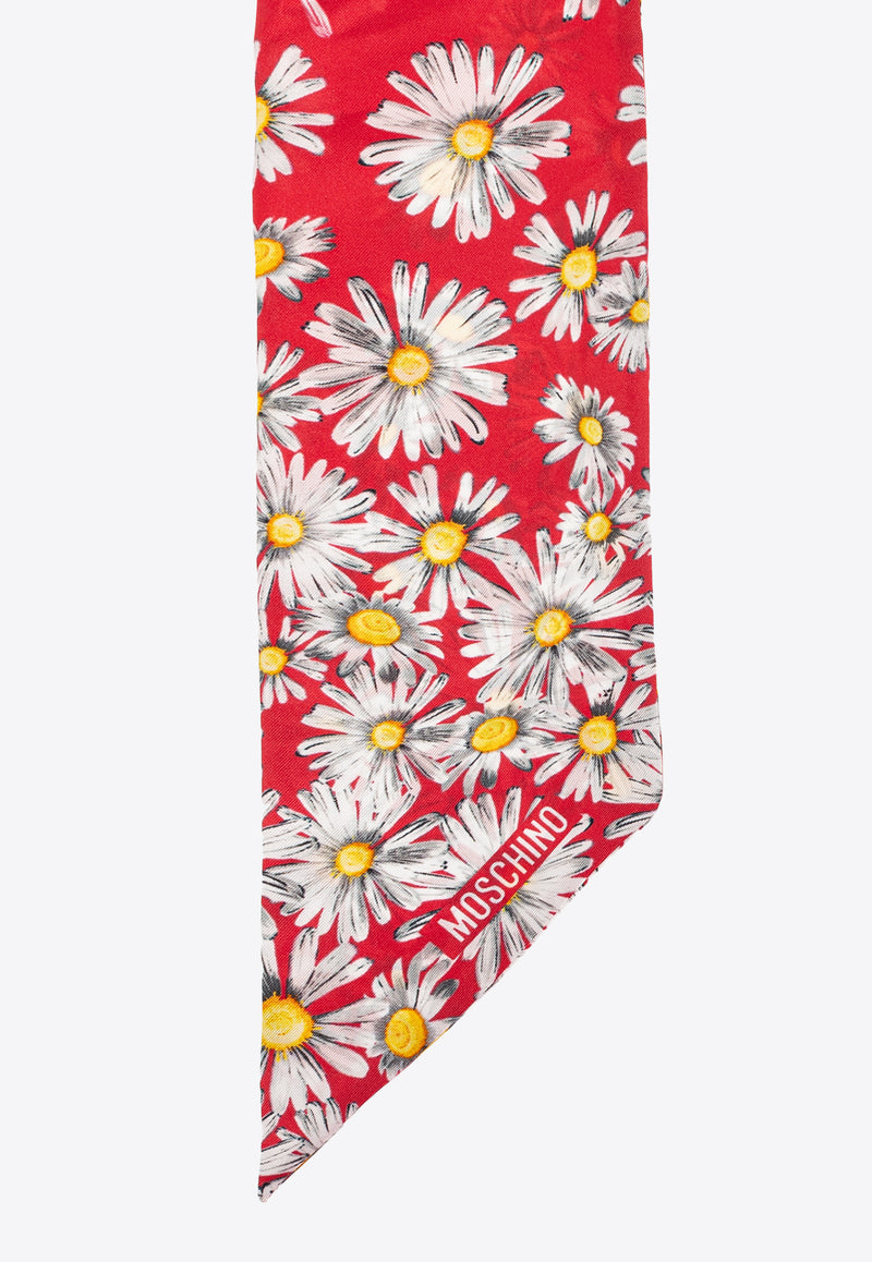 Moschino Floral-Printed Silk Scarf 03242 M3252-002