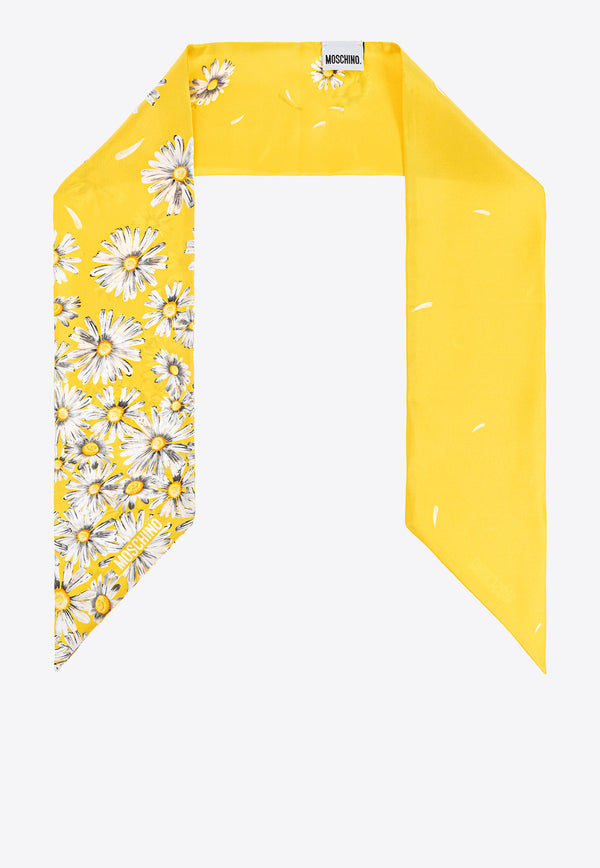 Moschino Floral-Printed Silk Scarf 03242 M3252-001