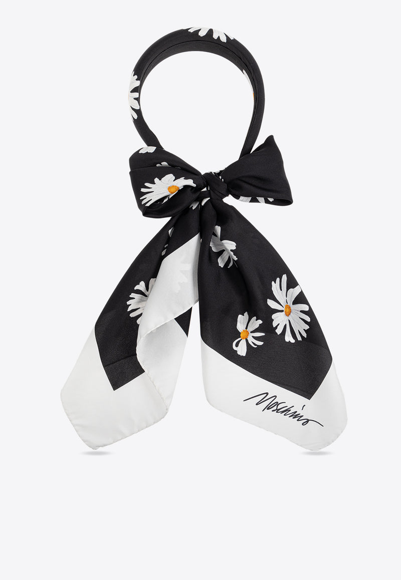 Moschino Floral-Printed Scarf Headband 03334 M3228-001