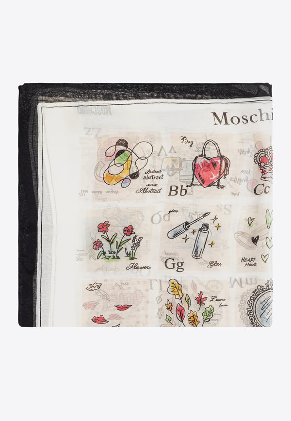 Moschino Printed Silk Scarf 03520 M3248-005