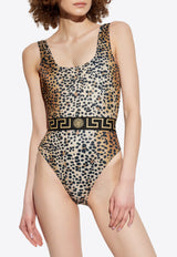 Versace Leopard-Print One-Piece Swimsuit 1003204 1A13661-5N580