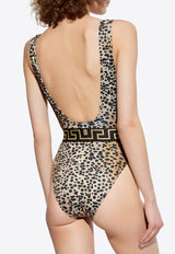 Versace Leopard-Print One-Piece Swimsuit 1003204 1A13661-5N580