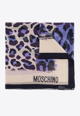 Moschino Leopard-Print Silk Scarf 03782 M3223-001