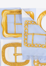 Moschino Buckle Printed Silk Scarf 03598 M3214-004