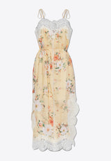 Zimmermann Everley Floral Sleeveless Midi Dress 0980DRS255 0-YLWCFL