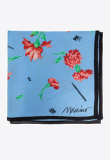 Moschino Floral-Printed Silk Scarf 03549 M3218-001