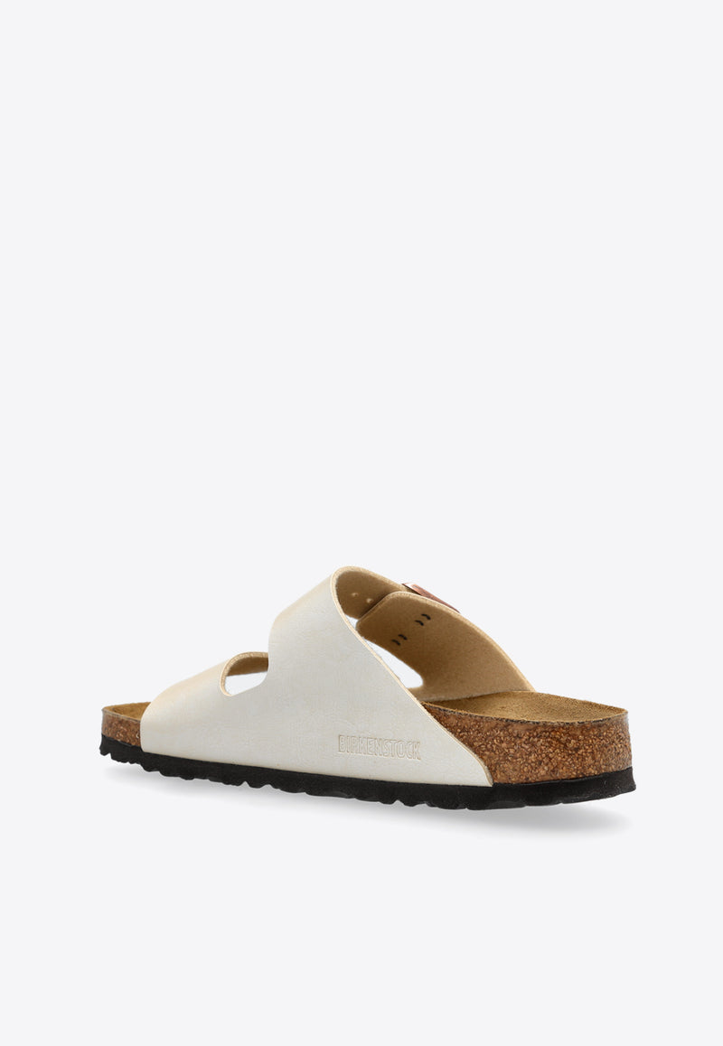 Birkenstock Arizona Buckle Slides Cream 1009921 0-GRACEFUL PEARL WHITE