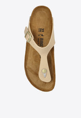 Birkenstock Gizeh Bs Cork Slides Cream 1013076 0-PATENT SAND