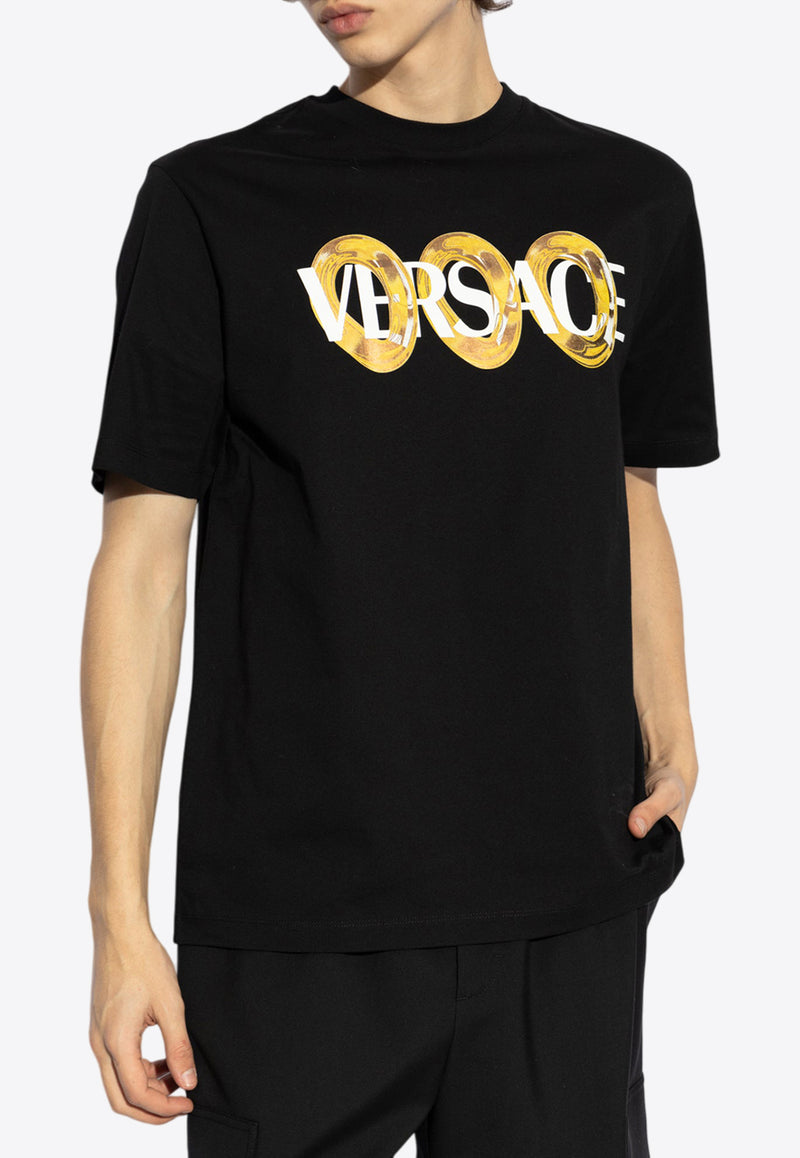 Versace Maxi Chain Logo T-Shirt 1013302 1A13401-2B510