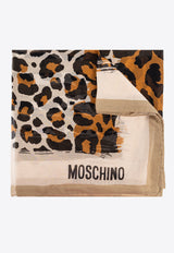 Moschino Leopard-Print Silk Scarf 03782 M3223-002