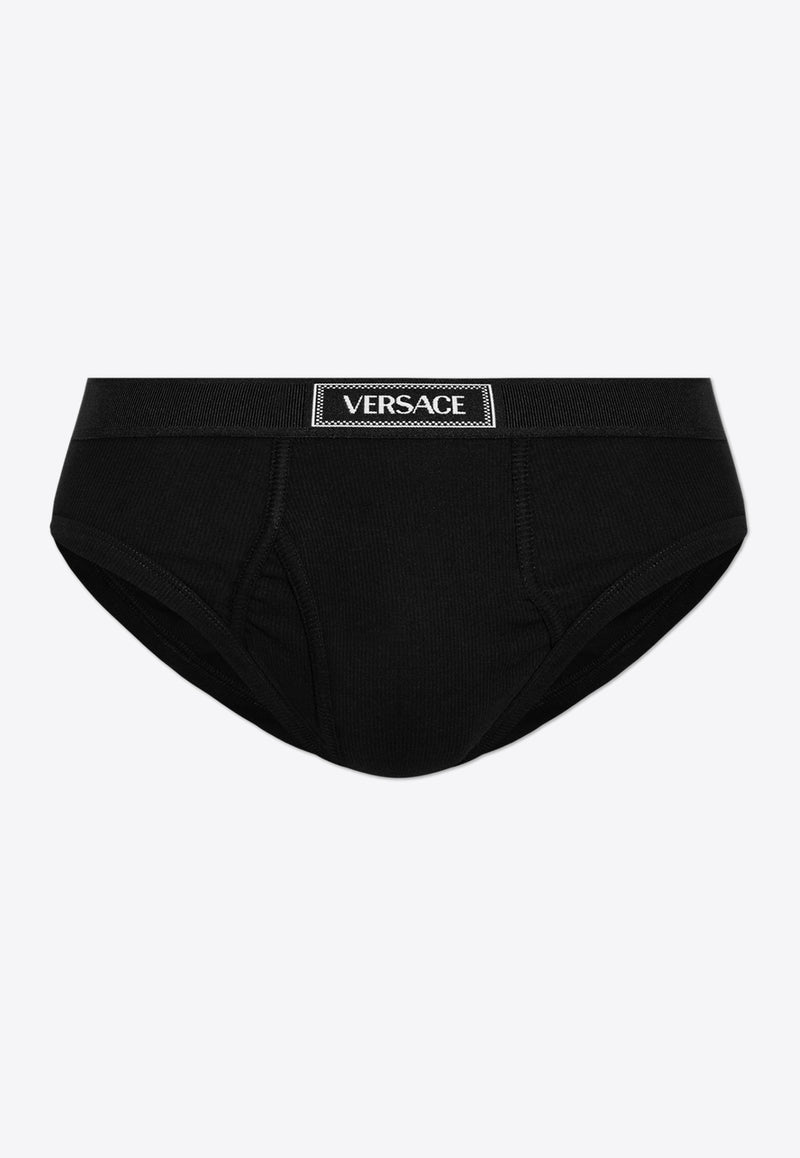 Versace Logo-Waistband Briefs 1015226 1A09410-1B000