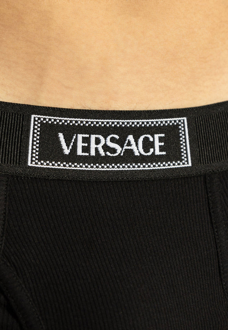 Versace Logo-Waistband Briefs 1015226 1A09410-1B000