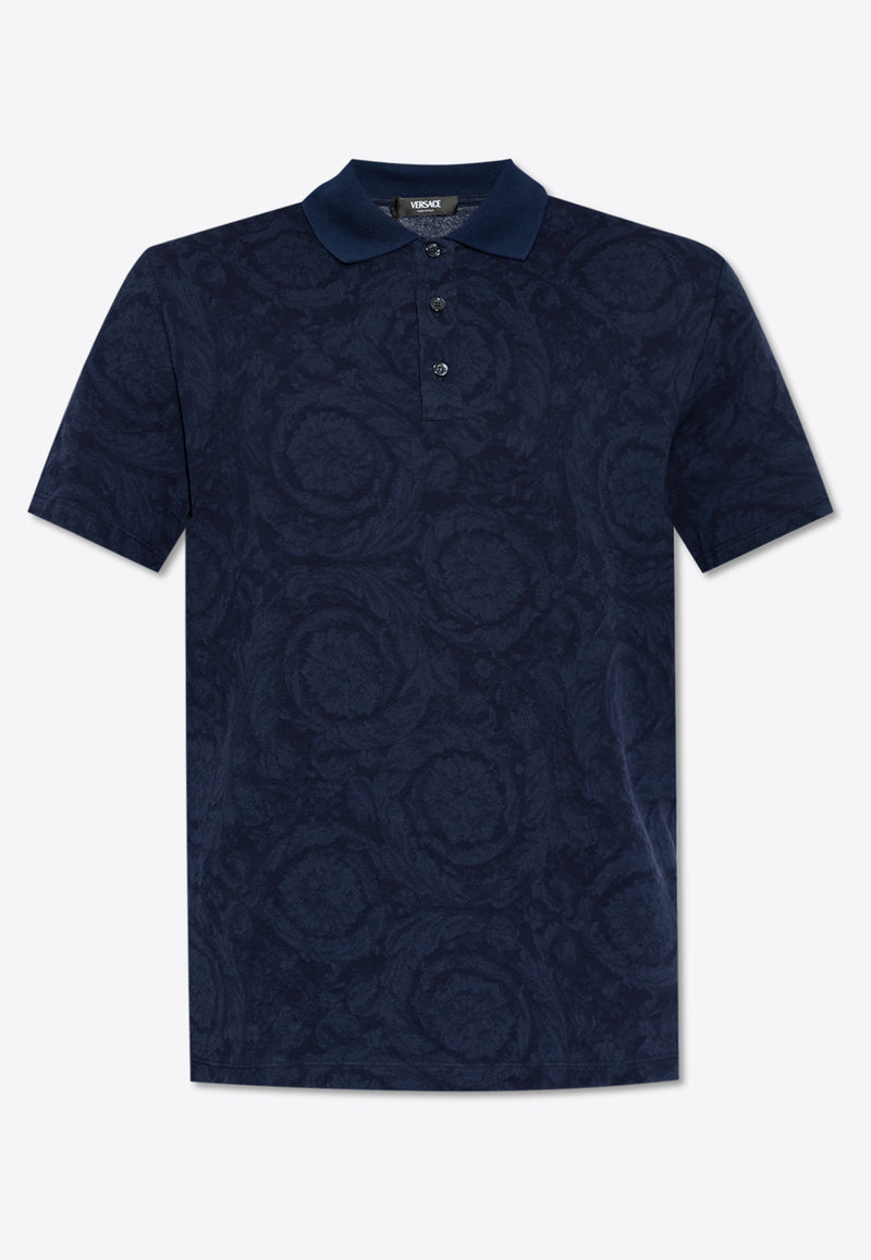 Versace Logo-Monogram Polo T-shirt 1013906 1A09796-1UI20