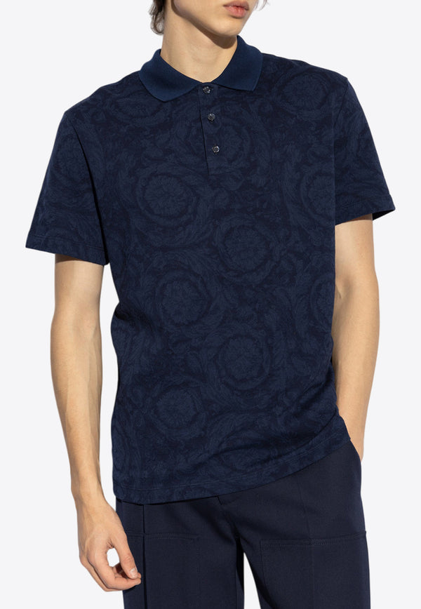 Versace Logo-Monogram Polo T-shirt 1013906 1A09796-1UI20