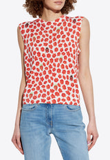 Versace Floral-Printed Silk Top 1018801 1A13368-5W690