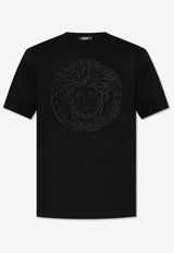 Versace Logo-Printed Crewneck T-shirt 1013302 1A13433-1B000