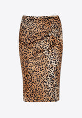 Versace Leopard-Printed Midi Skirt 1018666 1A13535-5N540