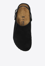 Birkenstock Lutry Suede Flat Mules Black 1025356 M-BLACK