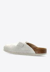 Birkenstock Boston Suede Flat Clogs 1027693 M-ANTIQUE WHITE