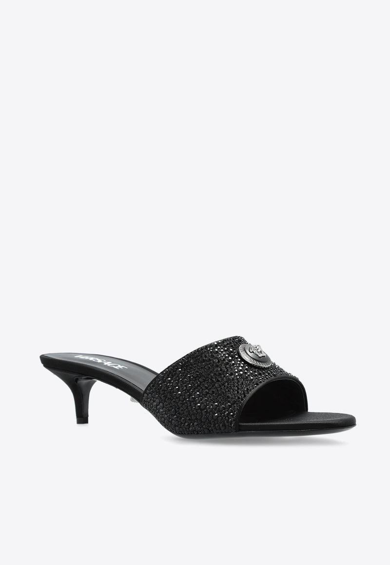 Versace Alia 45 Leather Mules 1018241 1A13462-1B00P