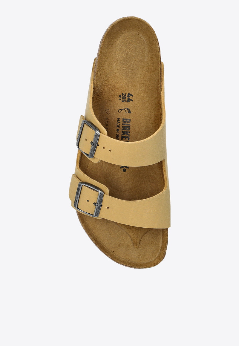 Birkenstock Arizona Birko-Flor Nubuck Sandals 1029170 0-BIRKIBUC LATTE CREAM