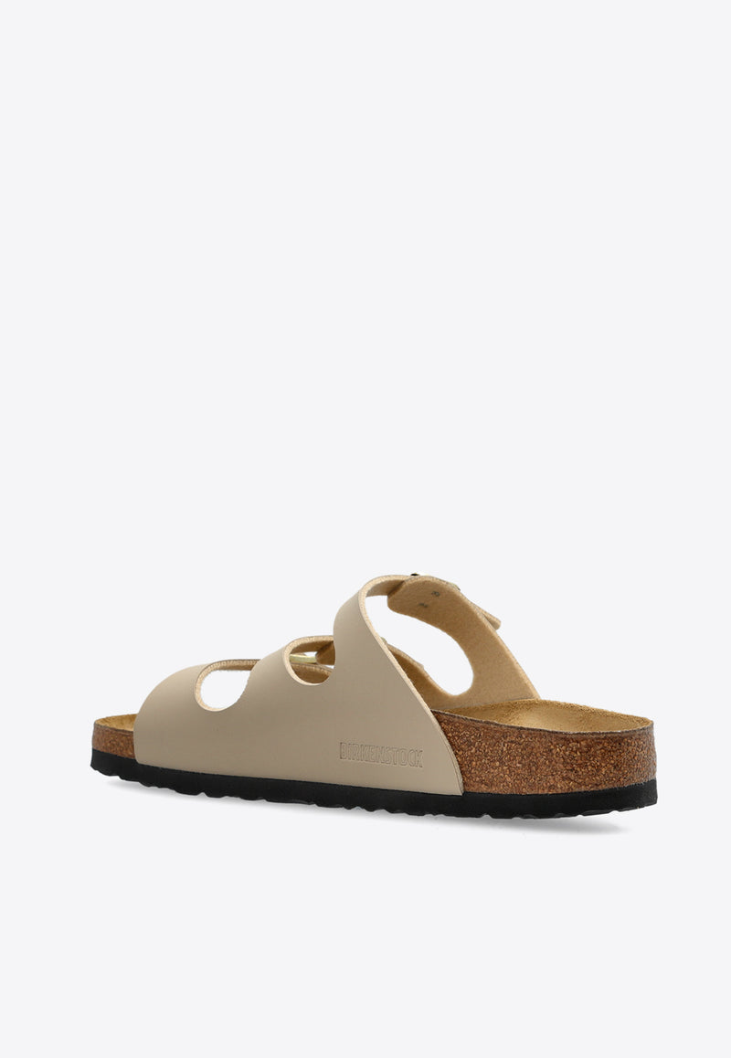 Birkenstock Florida Trio-Straps Birko-Flor Sandals 1029265 0-SANDCASTLE