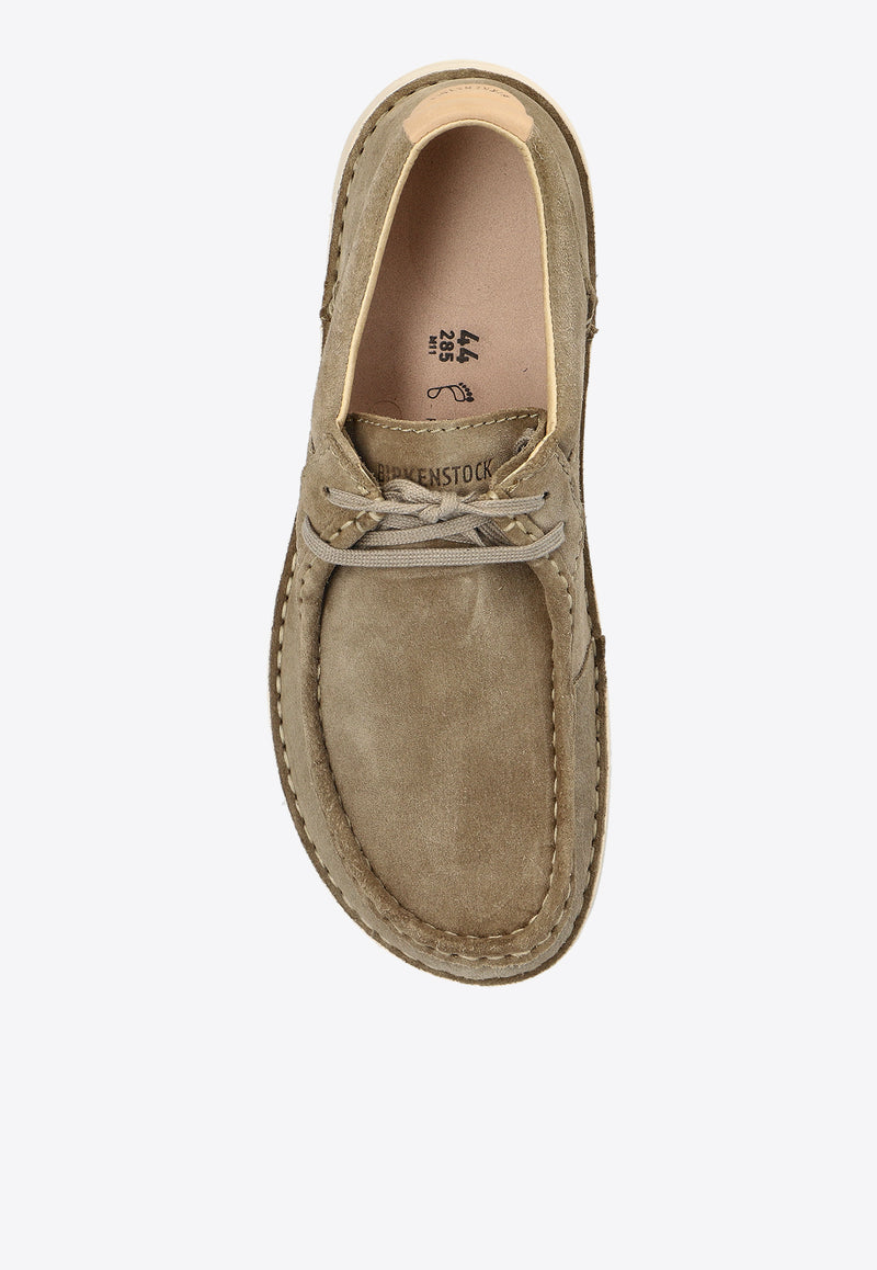 Birkenstock Pasadena Suede Moccasin Shoes 1029671 0-TAUPE