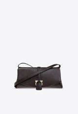 Small Front-Flap Leather Crossbody Bag