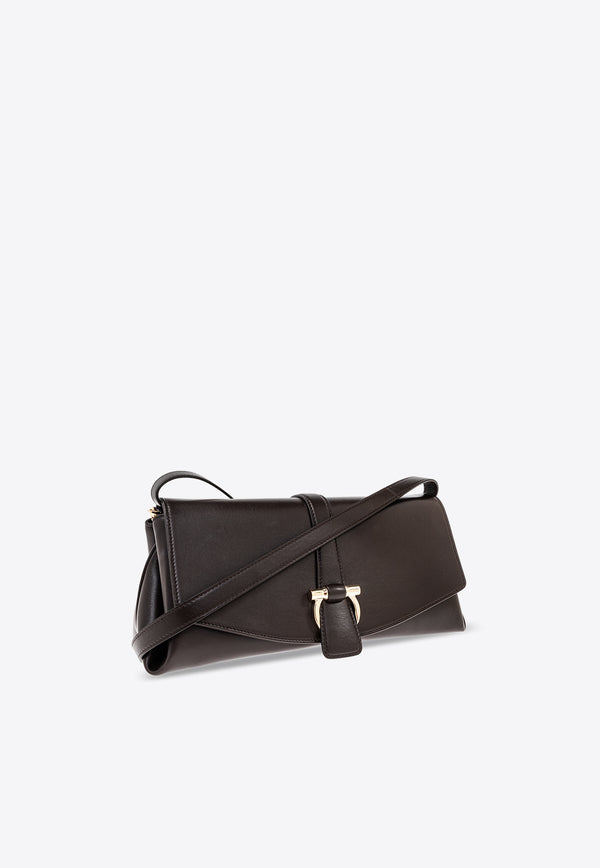 Small Front-Flap Leather Crossbody Bag