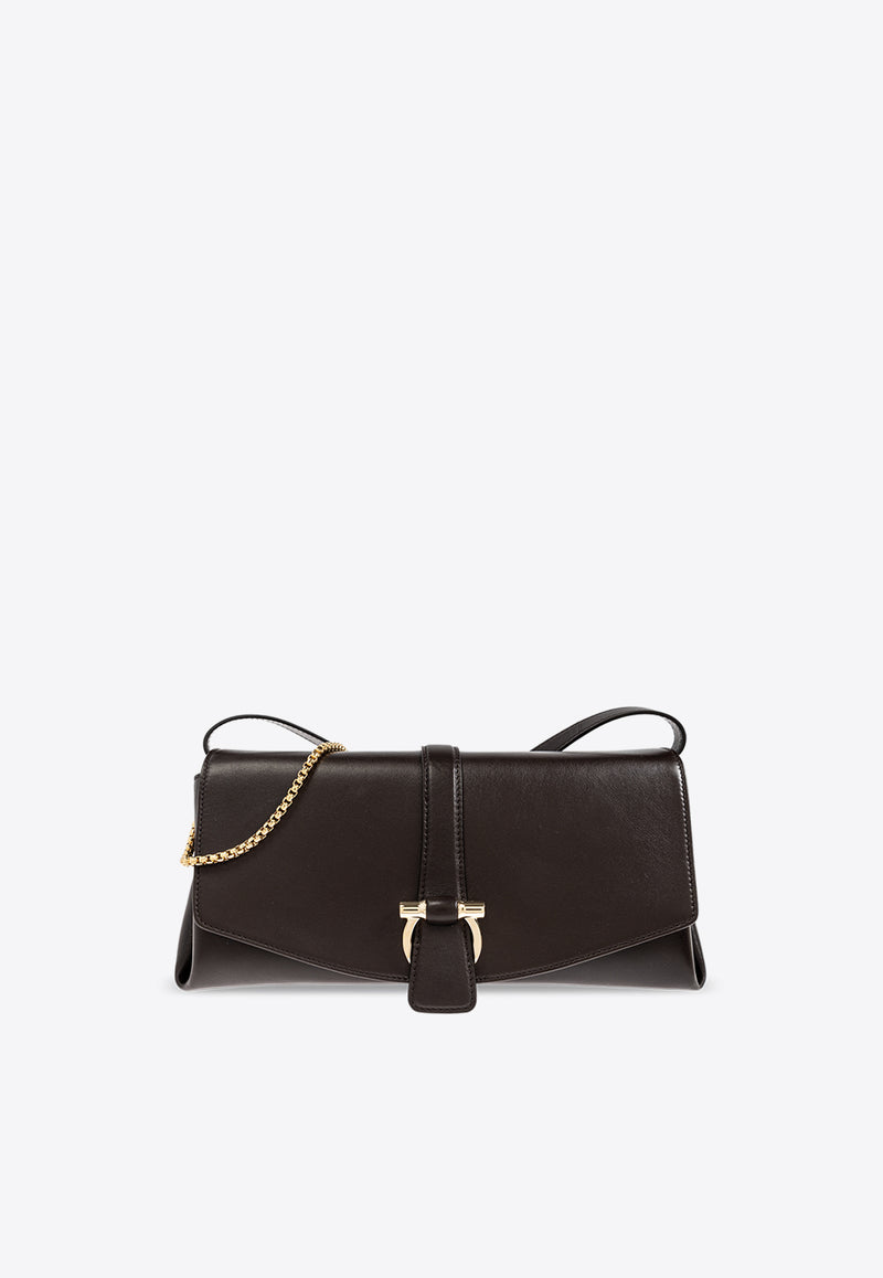 Small Front-Flap Leather Crossbody Bag