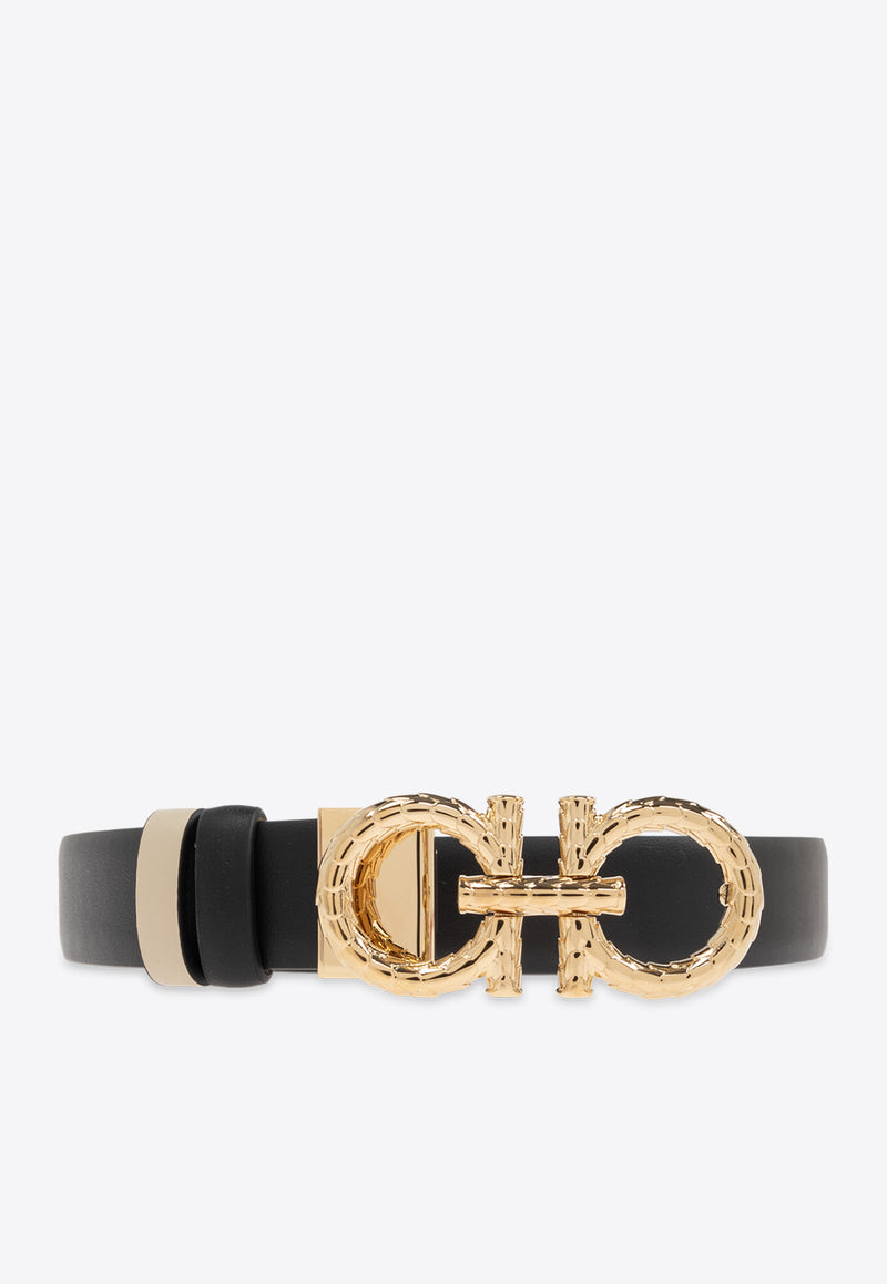 Gancini Reversible Leather Belt