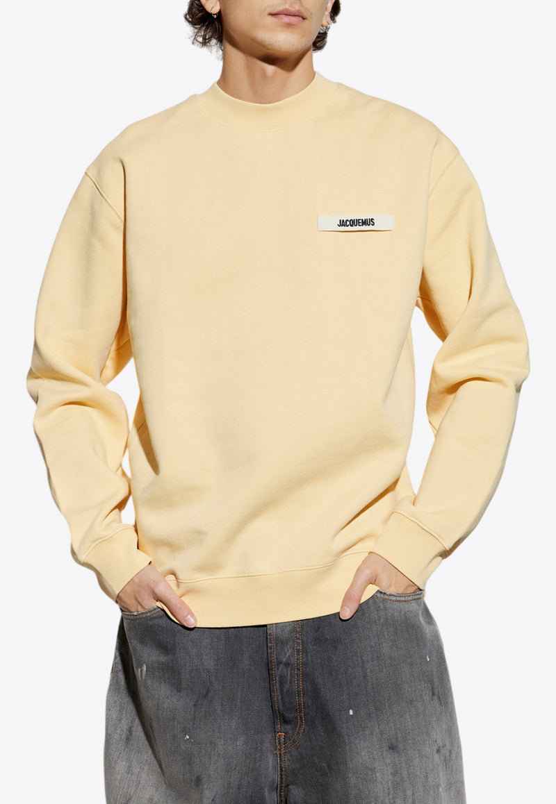 Jacquemus Logo-Patch Crewneck Sweatshirt 245JS206 2036-131