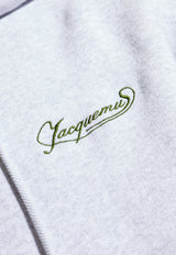 Jacquemus Gros Grain Logo-Embroidered Hoodie 255JS307 2465-9CN